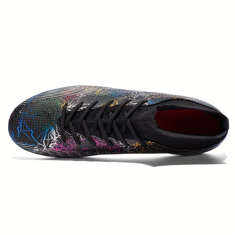 Boy's High Top Turf Football Boots TF Soccer Cleats