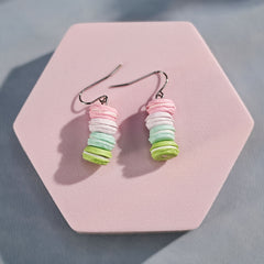 Cute Multicolored Macaroon Stack Earrings for Girls