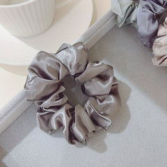 12pcs Solid Scrunchies Hair Tie Seamless Style Hair Rope Elastic Ponytail Women