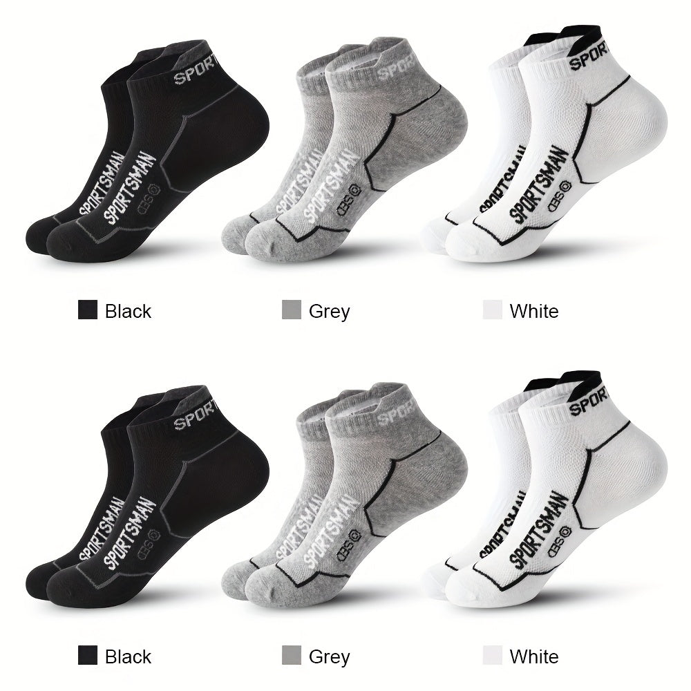 Men's Short Socks Thin Sports Mesh Running Sweat Absorbent Casual Cotton Socks