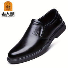 LAORENTOU Men's Leather Loafer Shoes Lightweight Dress Shoes
