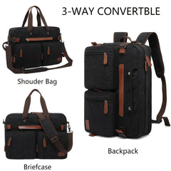 Convertible Laptop Bag Messenger Bag Backpack Briefcase For Men Women Business S