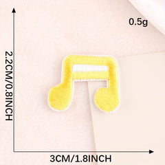 11pcs Embroidered Music Note Patch DIY Iron on Style