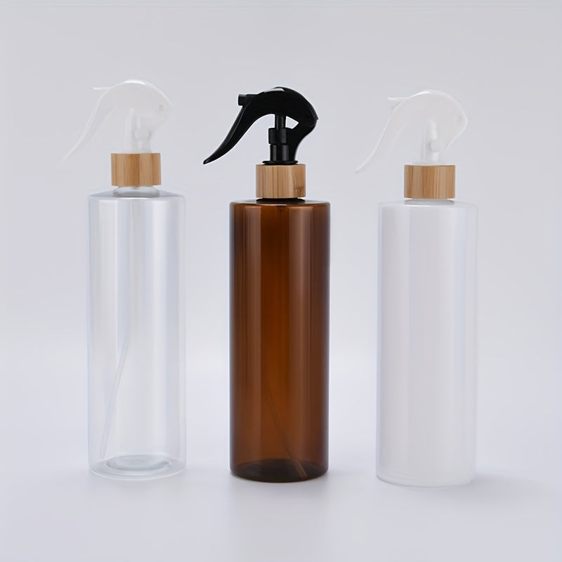 Brown Empty Spray Bottle Pump Cleaning Agent Hand Buckle Plastic Bottle