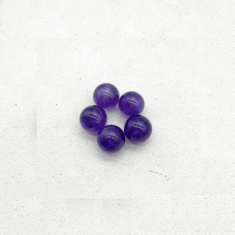5pcs Amethyst Balls 10-14mm Natural Crystal Crafts