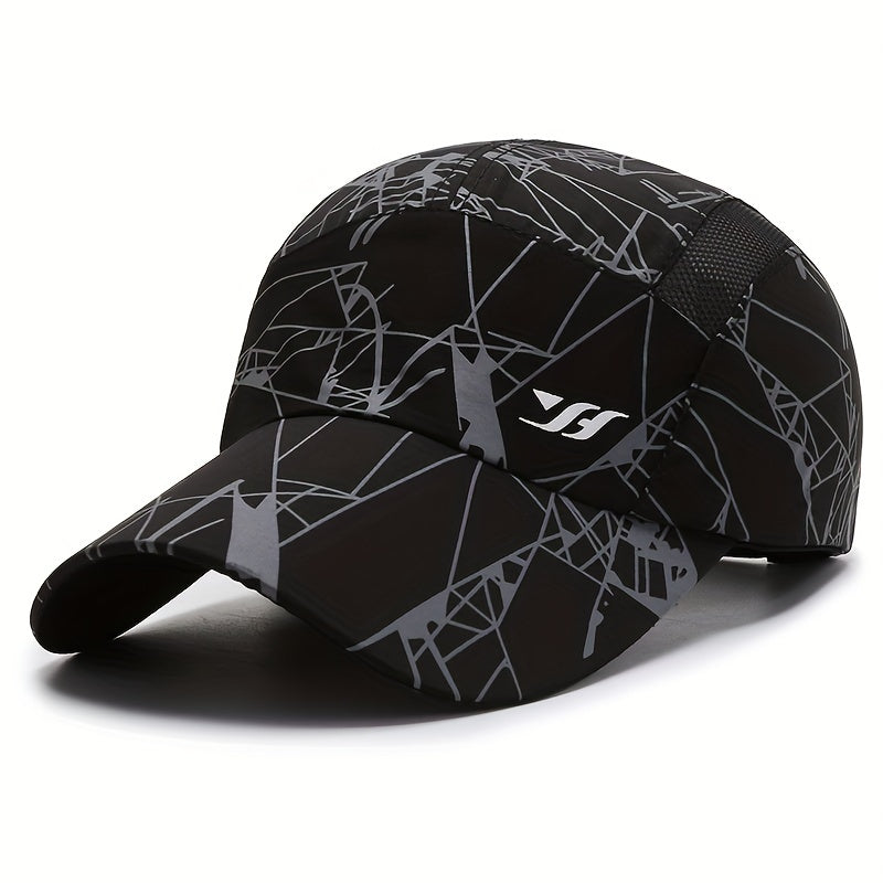 Quick Drying Graffiti Baseball Cap Solid Print Sports Sun Hat