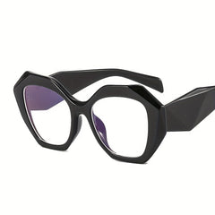 Geometric Frame Clear Lens Glasses For Women Men Y2K Candy Anti Light Glasses