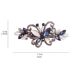 Butterfly Hair Crystal Barrette Clip for Girls Women