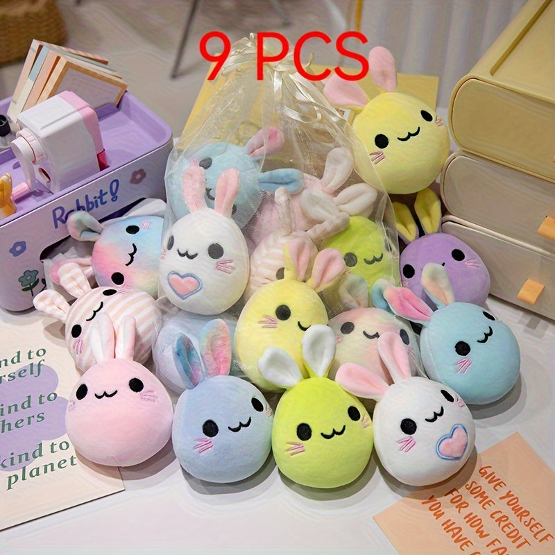 9pcs Single Rabbit Plush Bag Long Eared Bunny Doll Gift