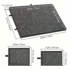6-in-1 Puzzle Table with 6 Drawers, Felt Puzzle Board, Portable Stand Lid
