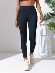 Mesh Stitching Sports Leggings High Waist Yoga Fitness Pants
