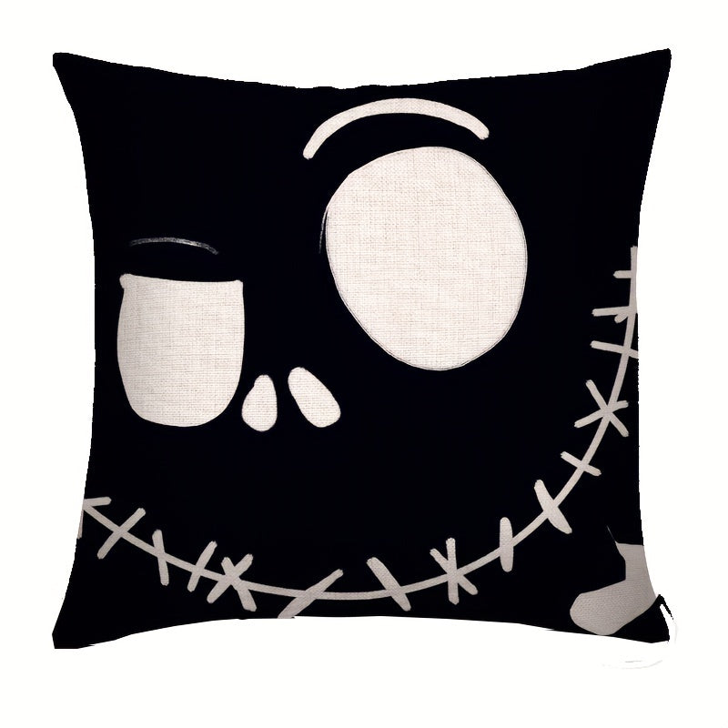 Halloween Cotton Linen Square Throw Pillow Case Decorative Cushion Cover