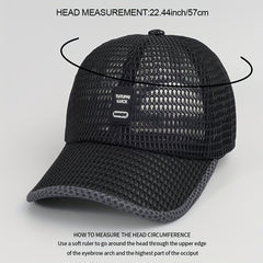 Mesh Hollow Out Baseball Cap Unisex Thin Breathable Quick Drying Sports Sun Hat