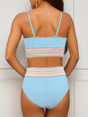 Sexy Spaghetti Strap Bikini Set High Waist Swimsuit