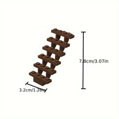 12pcs Staircase & Christmas Scene Building Blocks DIY Kit Mixed Colors