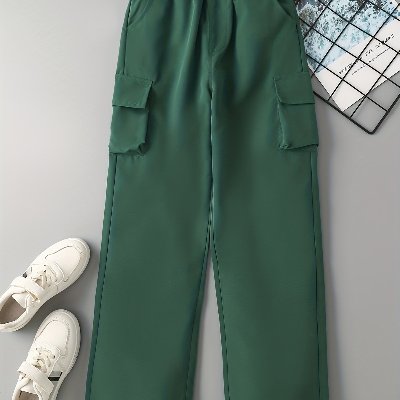 Boys Loose Cargo Pants Elastic Waist Jogger Pants Kids Clothing