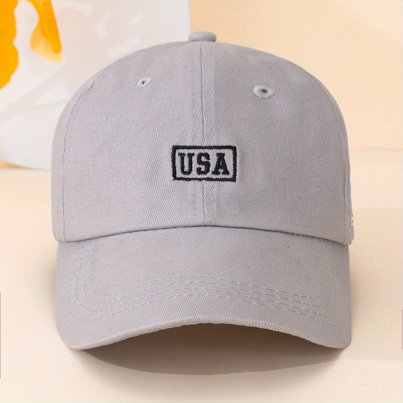 Flag Embroidery Baseball Cap Solid Sun Hat Unisex Golf Dad