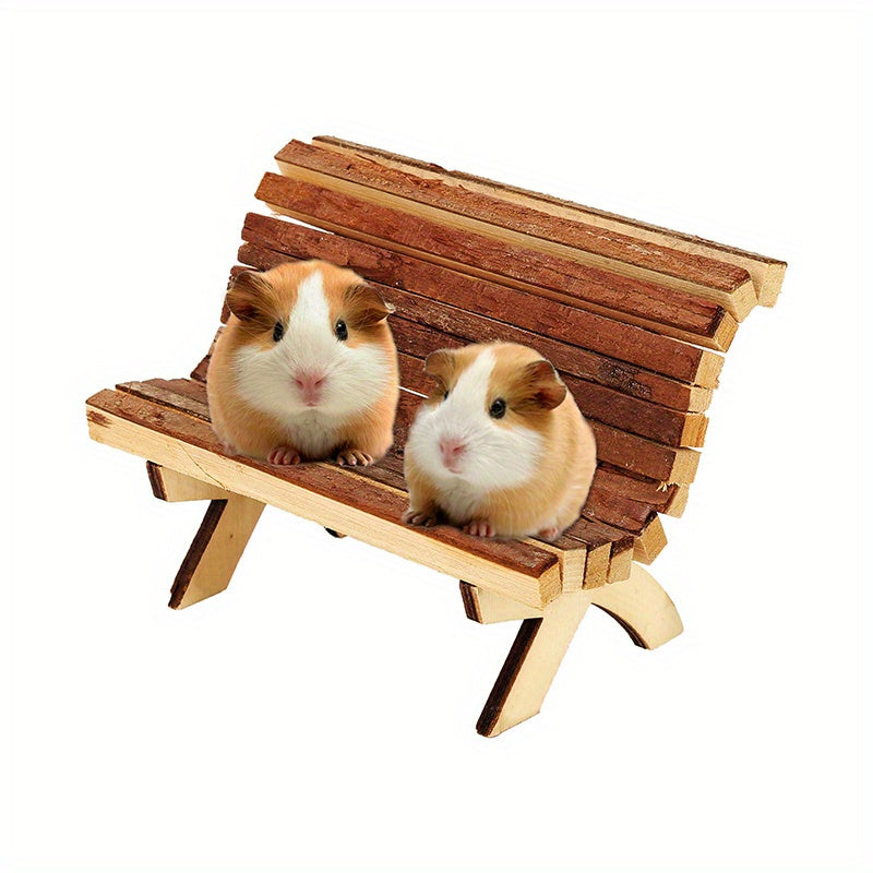 Solid Wood Hamster Small Animal Toy Chew Hideaway Chair Sofa
