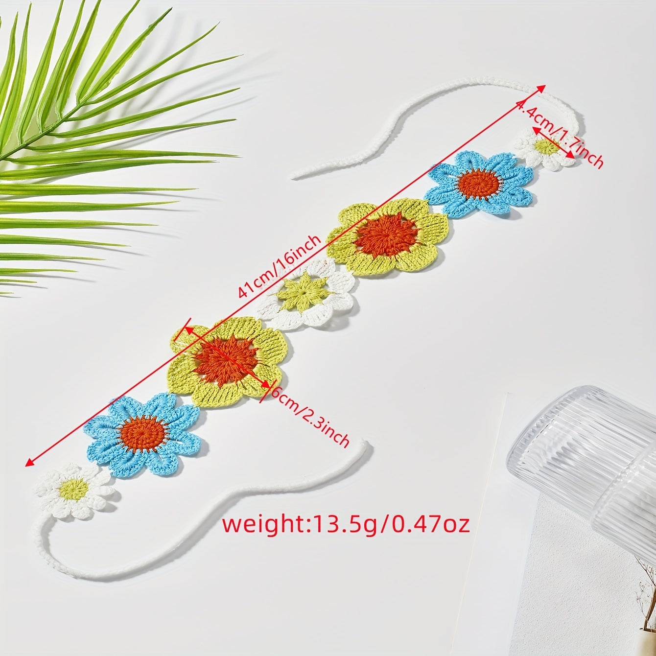 Flower Crochet Hair Band Knitted Bandana Sweet Hair Accessories
