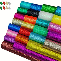 1pc Sparkly Glitter Leather Sheets Faux Fabric Canvas DIY Craft Projects