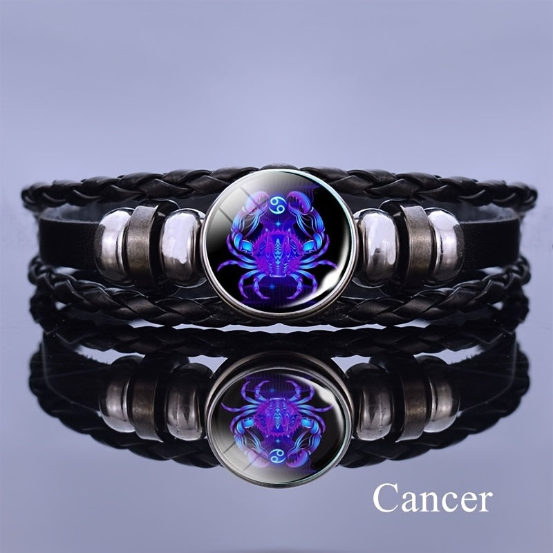 12 Constellation Luminous Bracelet Layer Woven Bracelet