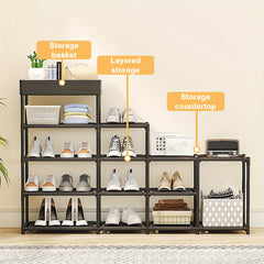 1pc Shoe Rack With Layers Standing Shoe Storage Container