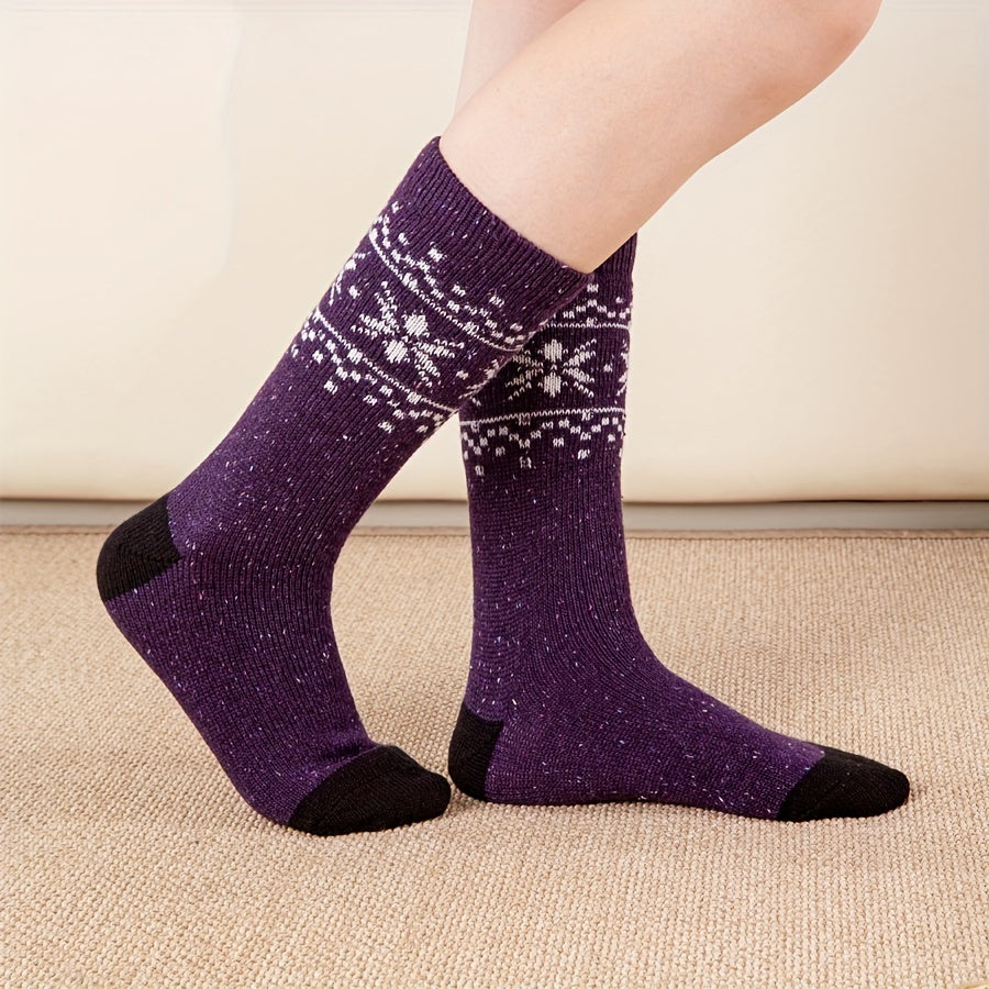Geometric Pattern Mid Tube Socks Women's Stockings