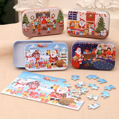 Christmas Wooden DIY Small Gift Children's Santa Claus Educational Puzzle Toys