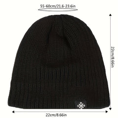Velvet Knitted Beanie Ear Protection Hat for Outdoor Winter Activities