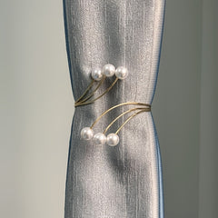 Pearl Curtain Buckle Metal Holdbacks for Home Decor