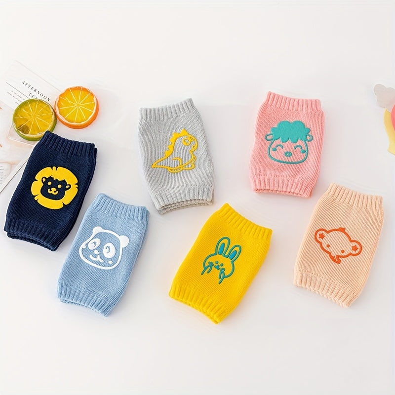 Kids Cartoon Knee Pads Baby Socks Crawling Walking Tools Anti-slip Breathable