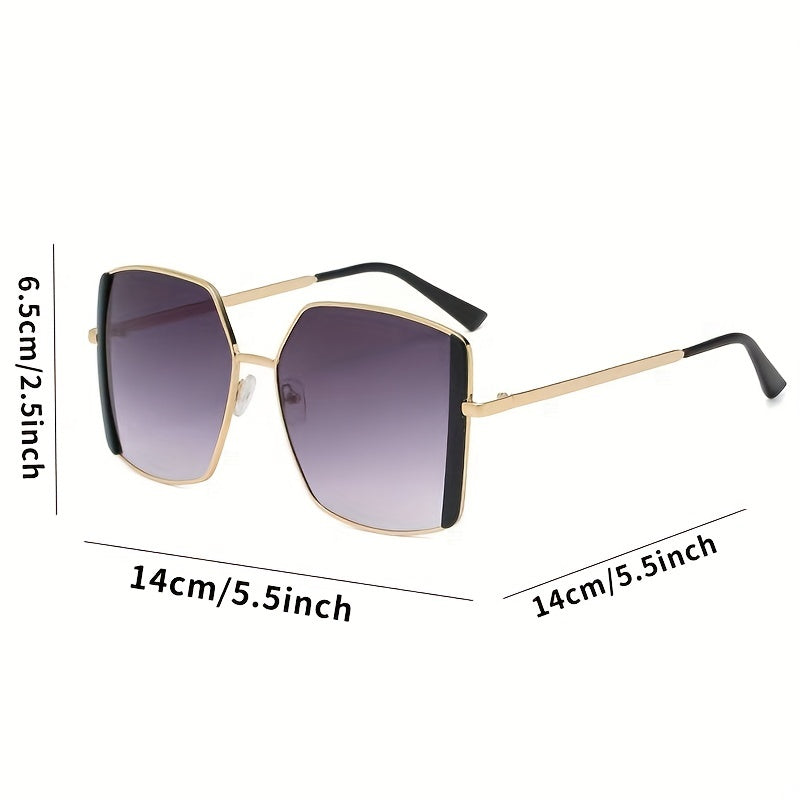 Square Polarized Sunglasses Casual Gradient Glasses UV400