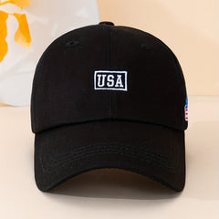 Flag Embroidery Baseball Cap Solid Sun Hat Unisex Golf Dad