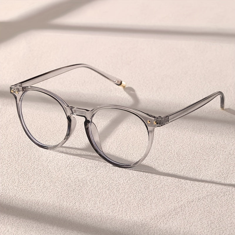 Minimalist Round Clear Frame Eyeglasses Anti Light Eyewear