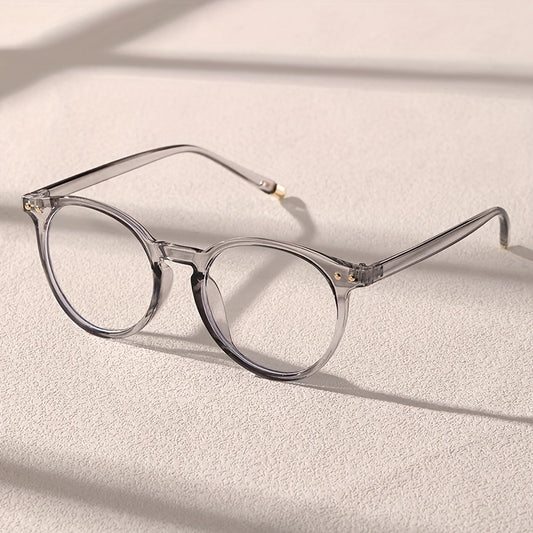 Minimalist Round Clear Frame Eyeglasses Anti Light Eyewear