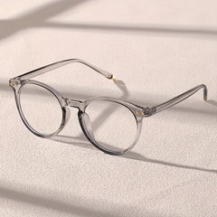 Minimalist Round Clear Frame Eyeglasses Anti Light Eyewear