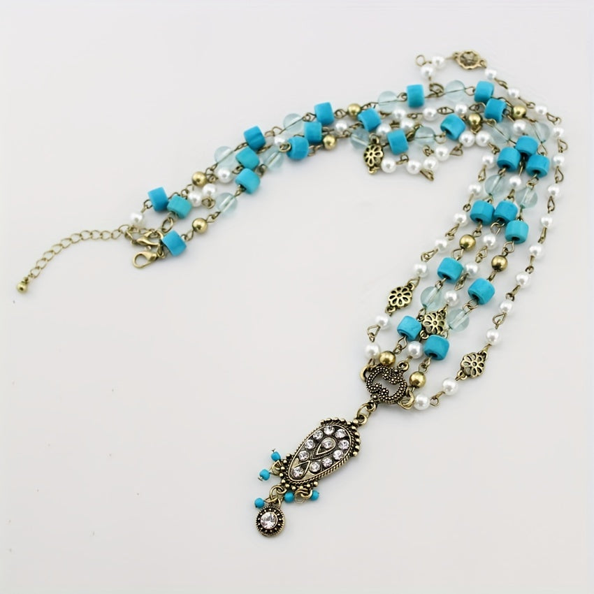 Western Style Beaded Head Piece Headdress Boho Head Chain Hair Accessories