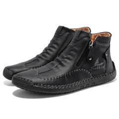 FLYLAND Men's Vintage Style Ankle Boots for Hiking Climbing