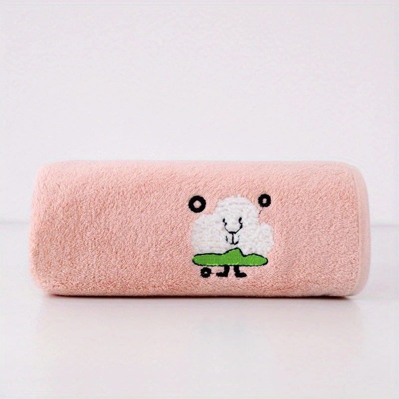 Coral Fleece Hand Towel Animal Pattern 29 x 13 inches