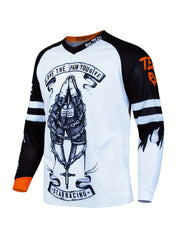 Men's Hands Pattern Cycling Jersey Long Sleeve Shirt