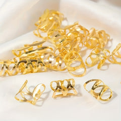 100PCS Hollow Metal Hair Ring Braiding Hair Accessories For Curly Hair