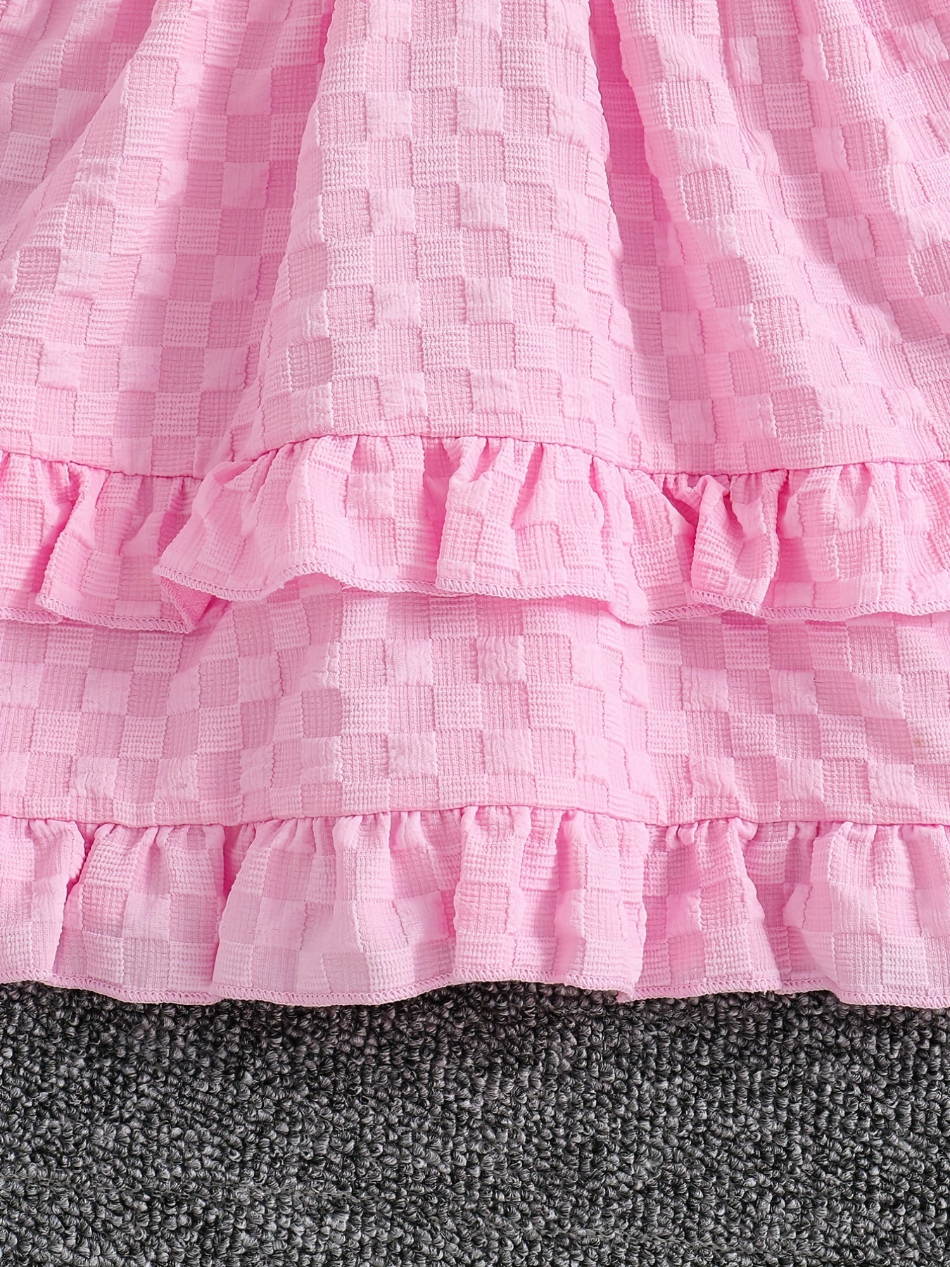 Girls' Bowknot Spaghetti Strap Cami Dress Knee Length