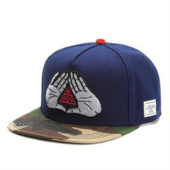 Men's Double Hands Mult. Flat Brim Hat