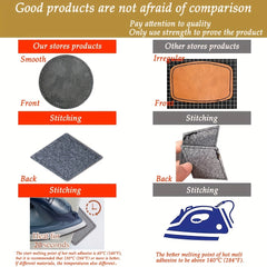 60pcs Adhesive Leather Patches Trucker Hat Iron On DIY Crafts Clothing Jacket