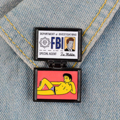 Funny Letter Brooch Pin for Men