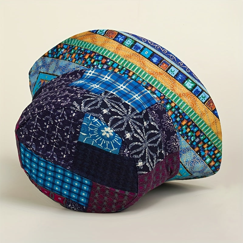 Boho Print Reversible Bucket Hat Vintage Stitching Lightweight Basin Hats