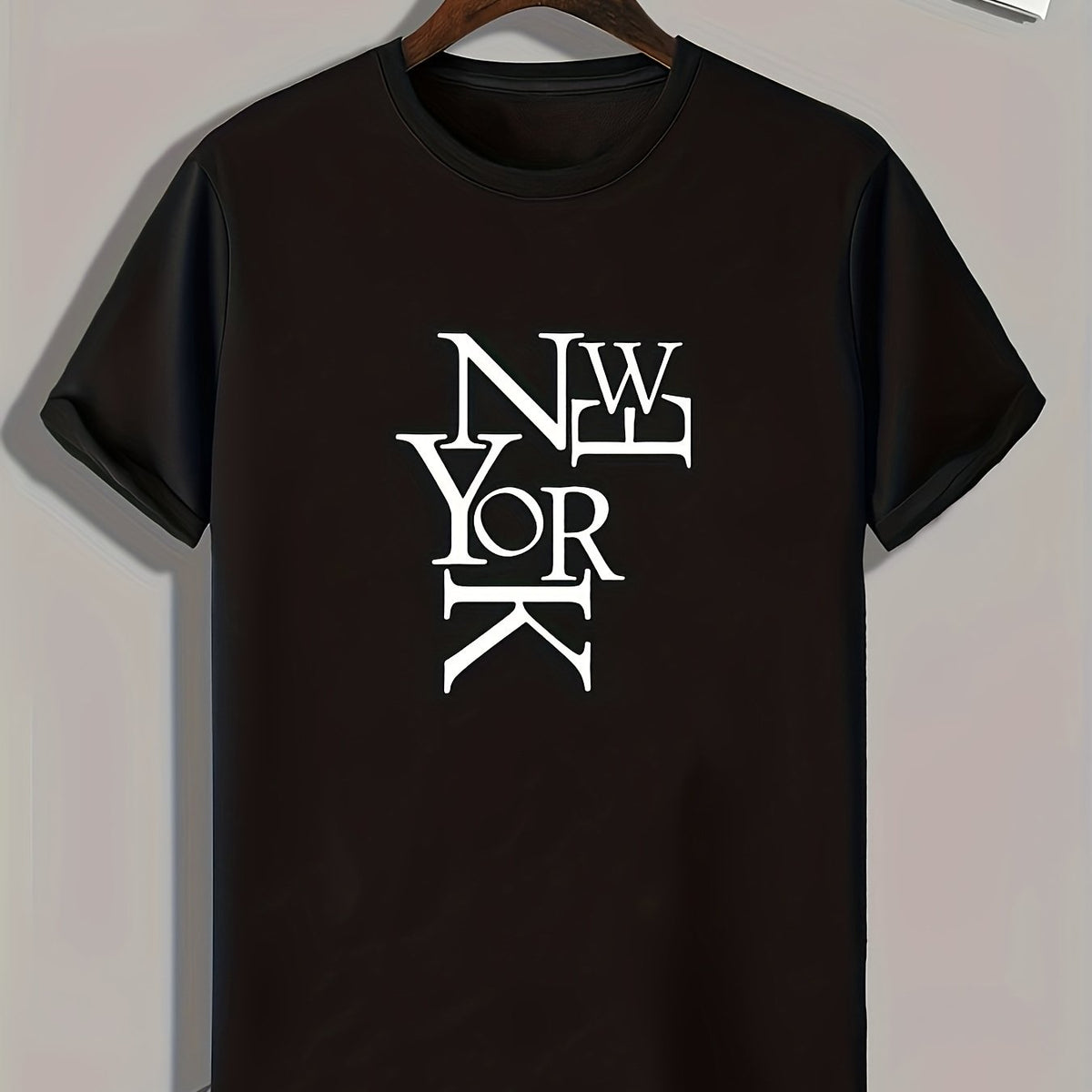 YORK Print Men's Graphic T shirt Casual Comfy Tees For Summer Mens Clothing