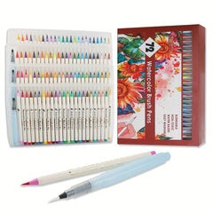 Watercolor Brush Pens Set Real Brush Tips Without Mess