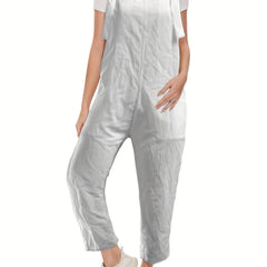 Solid Loose Overall Jumpsuit For Spring & Summer