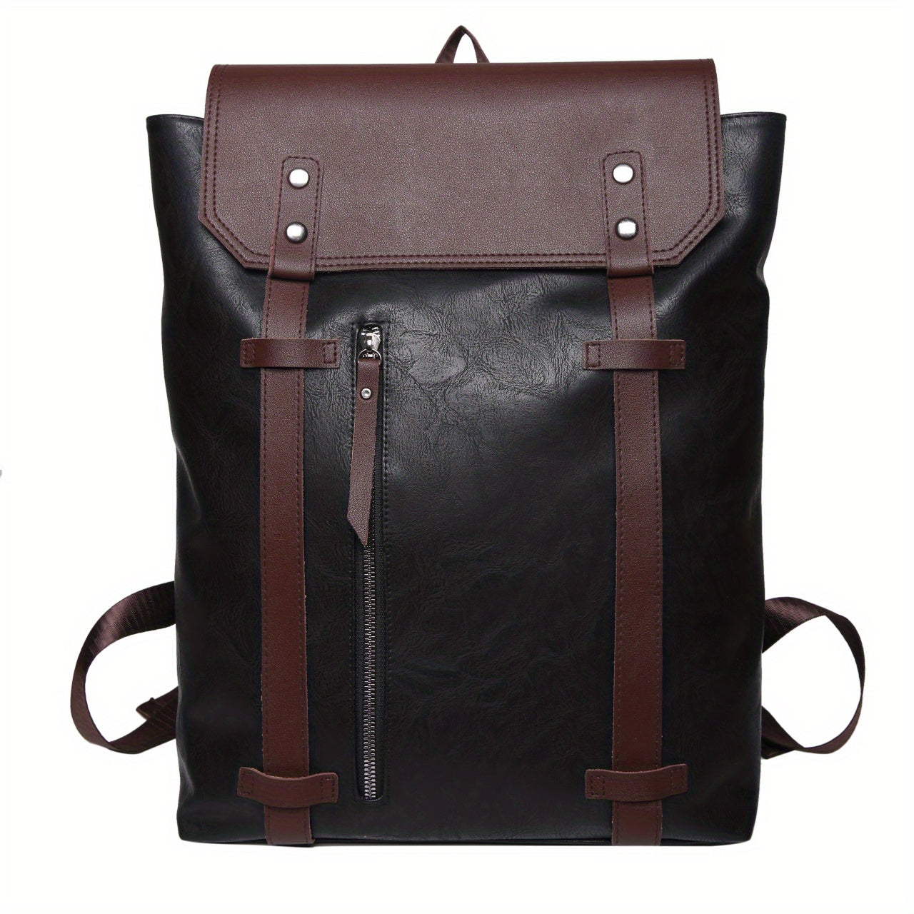 Vintage PU Leather Laptop Backpack for Travel